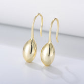 Oval Ball Silver Drop Earrings for Women
